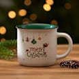 Kaffeebecher "merry Christmas", grün Dekorieren & Einrichten