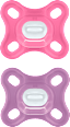Schnuller Comfort Silikon, pink/lila, 0-3 Monate mam