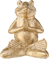 Yoga Frosch, gold-Optik (10 cm) Dekorieren & Einrichten
