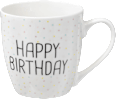 Kaffeebecher Jumbo Happy Birthday mit Punkten BOLTZE