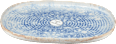 Servierplatte aus Keramik, blau/weiß (33x24cm) keine Marke