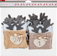 Adventskalender-Säckchen DIY, beige Dekorieren & Einrichten