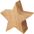 Holzstern, braun Dekorieren & Einrichten