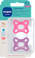 Schnuller Comfort Silikon, pink/lila, 0-3 Monate mam