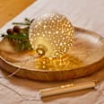 LED Kugel Sternenglanz zum Hängen, warm-weiß (12 cm) Dekorieren & Einrichten