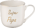 Kaffeebecher Jumbo "Super Papa", weiß-gold Dekorieren & Einrichten