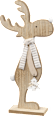 Holzaufsteller Elch mit Schal  Dekorieren & Einrichten