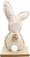 Samtaufsteller Hase mit Anhänger und Puschel beige keine Marke