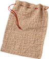 Geschenksack, Jute mit rotem Band Dekorieren & Einrichten