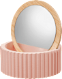 Schmuckdose aus Holz mit Spiegel, altrosa (15x15x9cm) Dekorieren & Einrichten