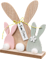 Holzhase "Frohe Ostern" Dekorieren & Einrichten