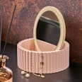 Schmuckdose aus Holz mit Spiegel, altrosa (15x15x9cm) Dekorieren & Einrichten