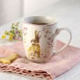 Kaffeebecher Hase & Blumenranken Dekorieren & Einrichten