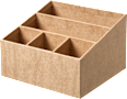 Schreibtisch-Aufbewahrung aus Karton, natur (16x15x10cm) keine Marke