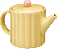 Teekanne aus Keramik, gelb/rosa Dekorieren & Einrichten