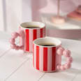 Kaffeebecher mit Bubble-Griff, rot/rosa Dekorieren & Einrichten