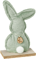 Samtaufsteller Hase mit Anhänger und Puschel mint keine Marke