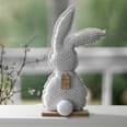 Stoffaufsteller Hase weiß-schwarz gepunktet keine Marke
