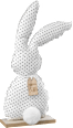 Stoffaufsteller Hase weiß-schwarz gepunktet keine Marke