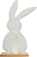 Stoffaufsteller Hase weiß-schwarz gepunktet keine Marke