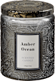 Duftkerze im Glas mit Metalldeckel, Bamboo Ginger & Amber Ocean, schwarz Dekorieren & Einrichten