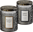 Duftkerze im Glas mit Metalldeckel, Bamboo Ginger & Amber Ocean, schwarz Dekorieren & Einrichten