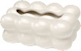 Taschentuchbox aus Keramik "Bubbles", weiß (23x13x8,5cm) keine Marke