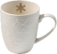 Kaffeebecher, Schneeflocke, weiß (350 ml) Dekorieren & Einrichten