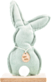 Samtaufsteller Hase mit Anhänger und Puschel mint keine Marke