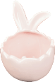 Keramikeierschale mit Hasenohren rosa keine Marke