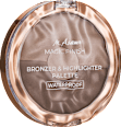 Bronzer & Highlighter Palette Waterproof Bombshell M. Asam