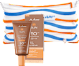 Sonnencreme Gesicht Anti-Aging LSF 50 + beach pillow bag M. Asam