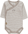 Baby Wickelbody, Gr. 62, mit Bio-Baumwolle, beige bellybutton mother nature & me