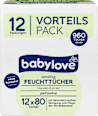 Feuchttücher sensitive, 12 x 80 St babylove