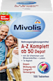 Kompleks witamin i minerałów A-Z 50+ w tabletkach depot, 100 szt. Mivolis