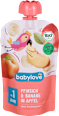 Bio sadna kaša z breskvijo, banano in jabolkom babylove