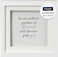 Bilderrahmen quadratisch 20x20cm, weiß              Paradies