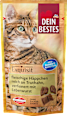 Katzenleckerli fleischige Häppchen reich an Truthahn, verfeinert mit Leberwurst, Exquisit Dein Bestes