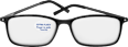 tenké dioptrické brýle na čtení +3,0 Dp, černé visiomax