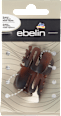 Щипки за коса, матово черно-кафяви ebelin