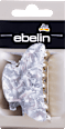 Štipec do vlasov veľký - strieborný ebelin