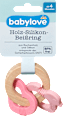 Beißring Holz/Silikon pink babylove