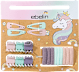 Set elastik in sponk za lase, pastelne ebelin