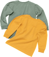 2er Pack Langarmshirts, Gr. 116, in Baumwolle PUSBLU