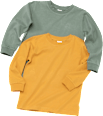 2er Pack Langarmshirts, Gr. 116, in Baumwolle PUSBLU