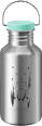 Trinkflasche Kinder Edelstahl grau, 500ml babylove