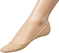 Füßlinge low cut mit Fersen-ABS beige Gr. 39-42 Fascino