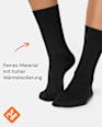 bambus Thermo Socken schwarz, Gr. 39 - 42 (1 Paar) nur die