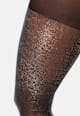 Glitzer Strumpfhose schwarz 25 DEN Transparent, Gr. 42/44 nur die