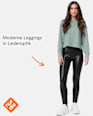 Leggings in Leder-Optik schwarz Gr. 36/38 nur die